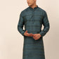 Men Printed Sequinned Kurta Only ( KO 668 Teal )