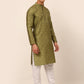 Men Pista Green Floral Printed Kurta with Churidar ( JOKP 669 Pista )