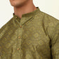 Men Pista Green Floral Printed Kurta with Churidar ( JOKP 669 Pista )