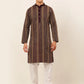 Jompers Men's Purple Embroiderd Kurta Pajama ( JOKP 671 Purple )