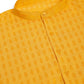 Jompers Men's Mustard Woven Design Kurta Pajama ( JOKP 675 Mustard )