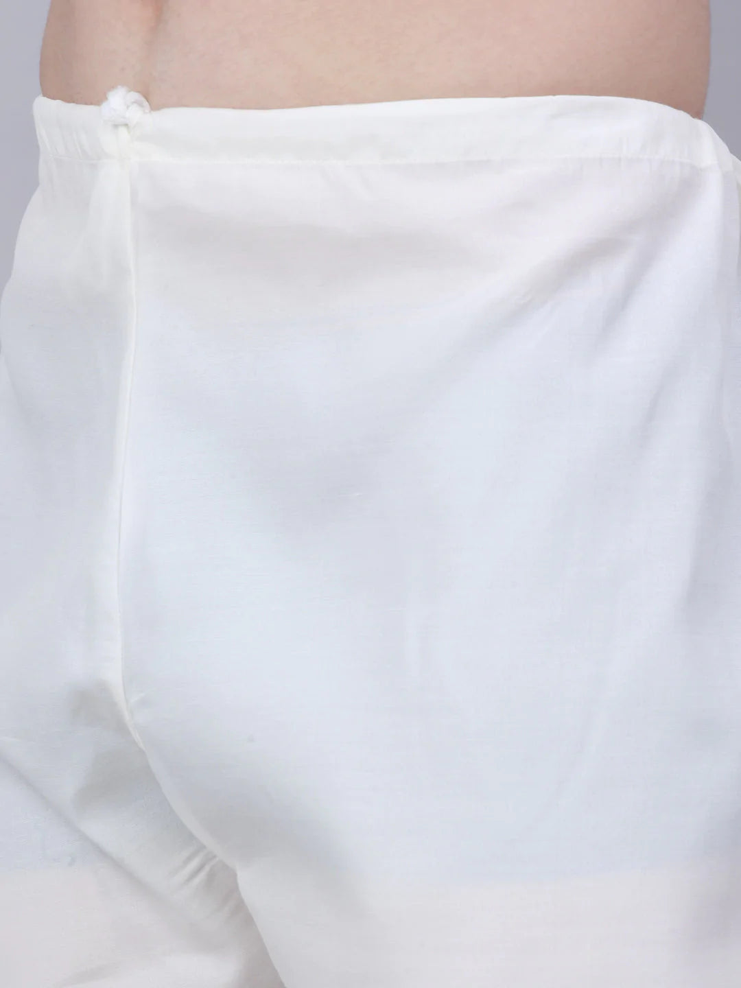 Men White Chikankari Embroidered and Sequence Kurta with Churidar ( JOKP 678 White )