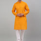 Men's Mustard Cotton Striped Kurta Payjama Sets