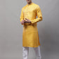 Men Ethnic  Yellow Woven Design Kurta with Pyjamas