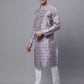Men's Blue Digital Printed Kurta Pyjama Set