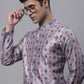 Men's Blue Digital Printed Kurta Pyjama Set
