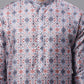 Men's Blue Digital Printed Kurta Pyjama Set