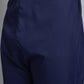Men's Navy Blue Cotton Solid Pathani Kurta with Salwar