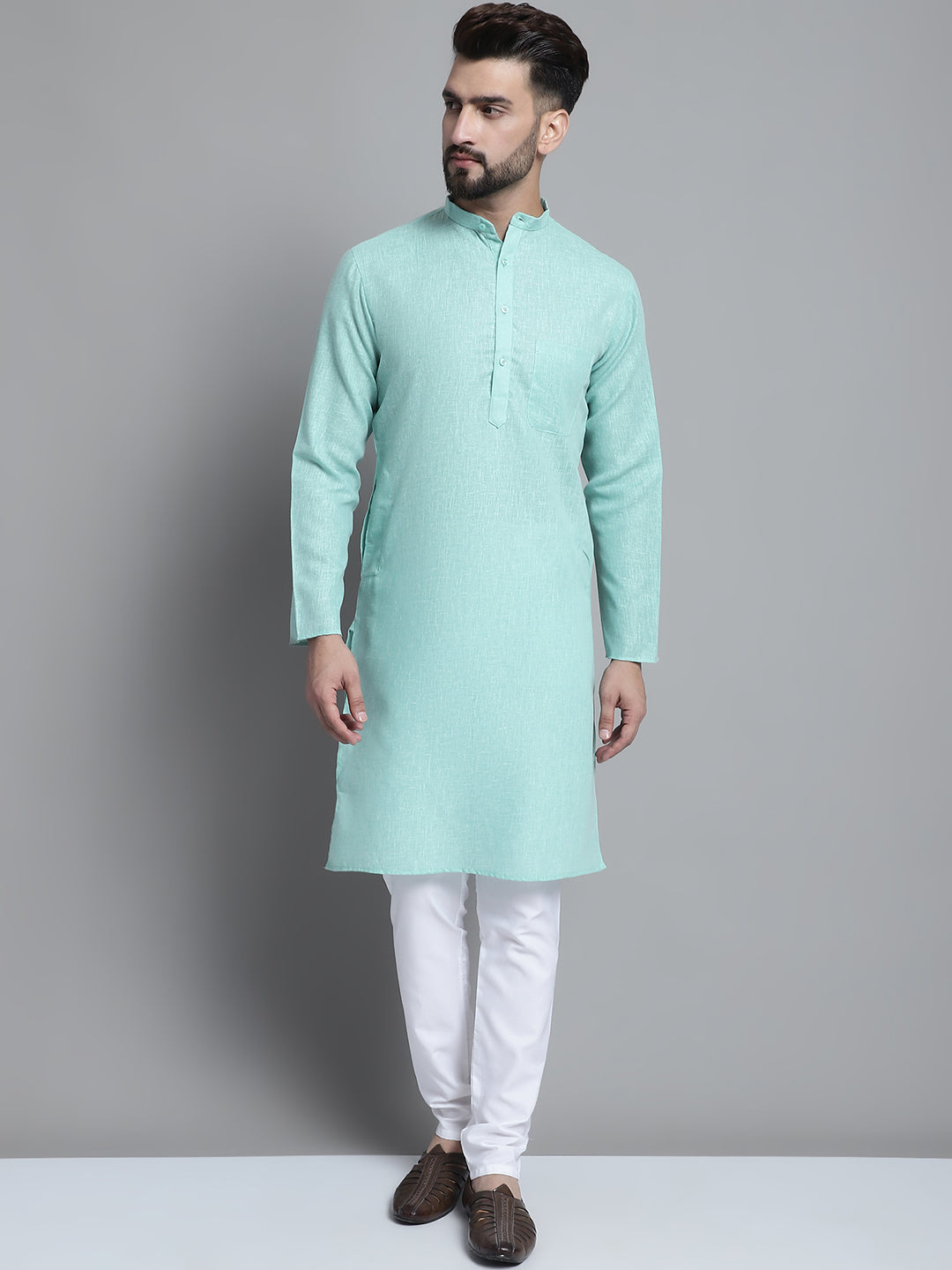 Men's Solid Pure Cotton Kurta With Pyjamas