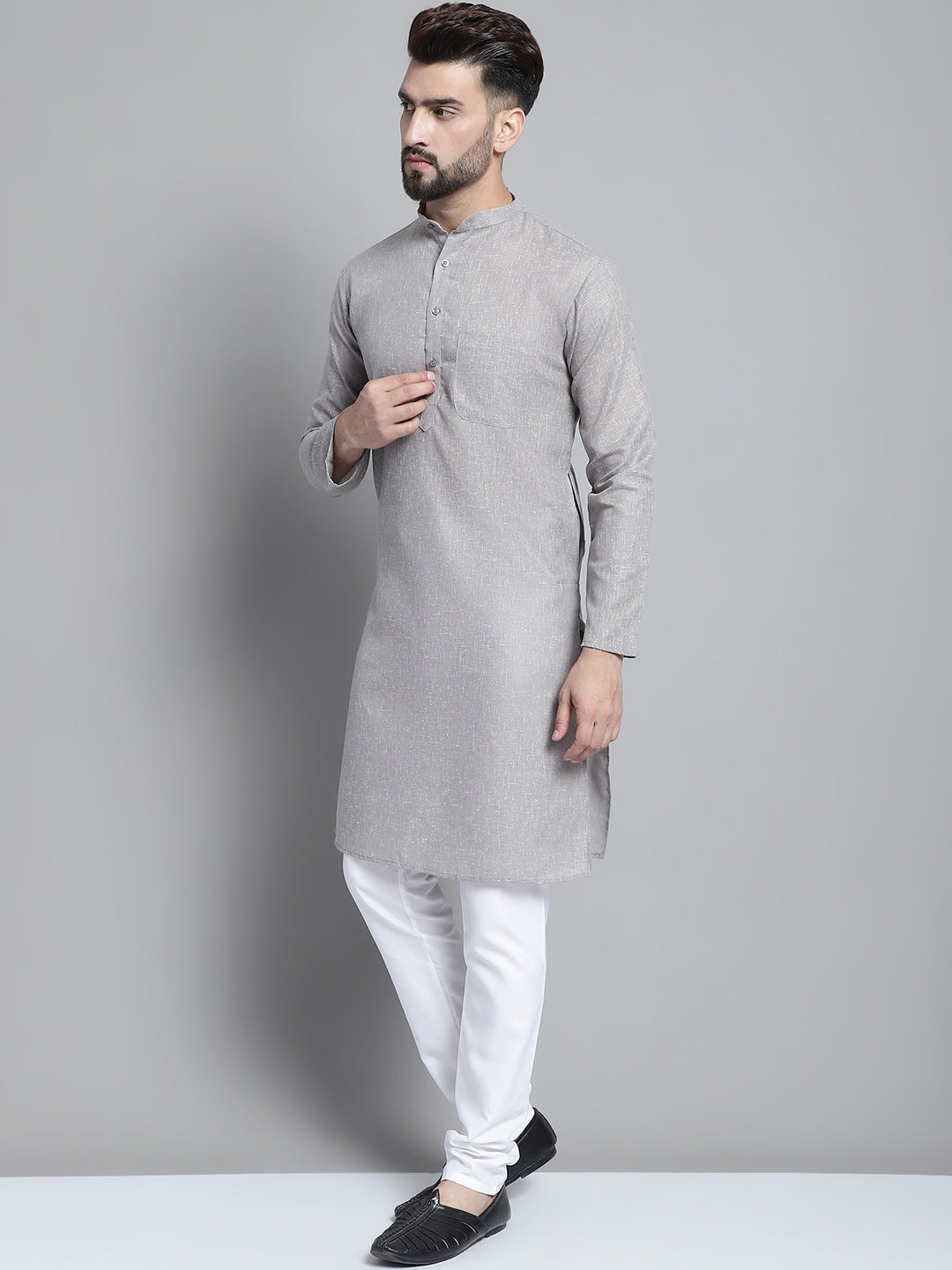 Men's Solid Pure Cotton Kurta With Pyjamas