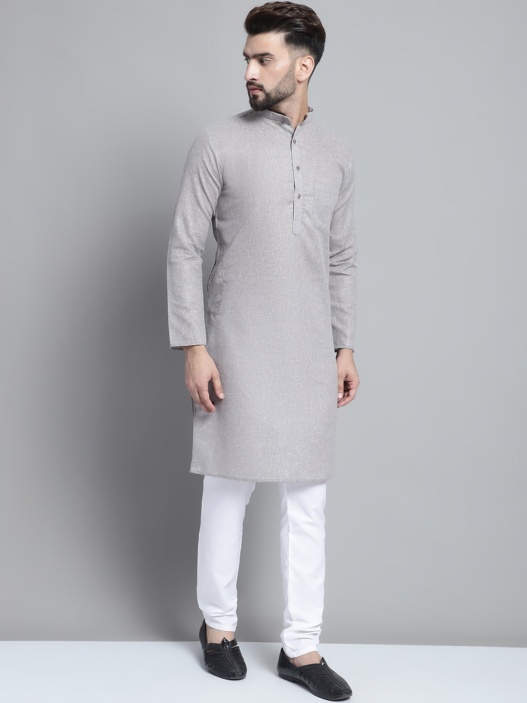 Men's Solid Pure Cotton Kurta With Pyjamas