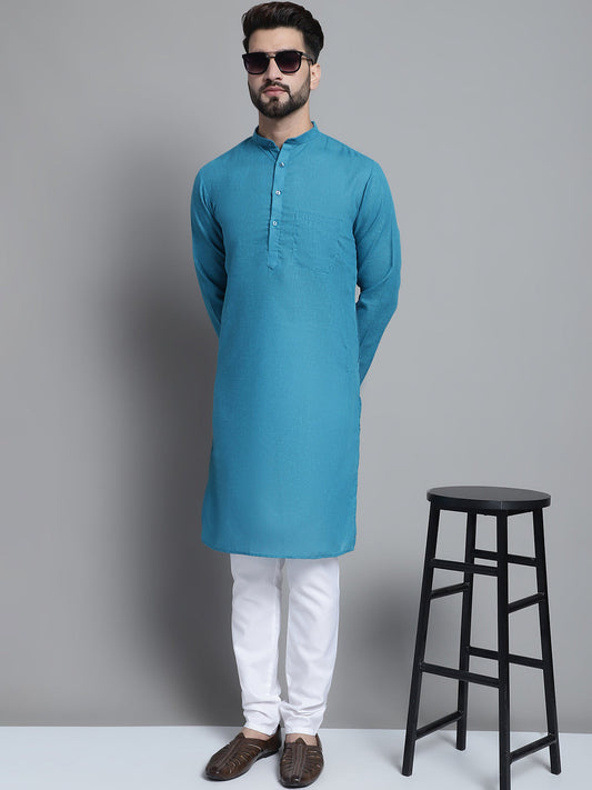 Men's Solid Pure Cotton Kurta With Pyjamas
