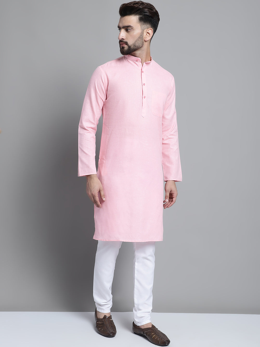 Men's Solid Pure Cotton Kurta With Pyjamas