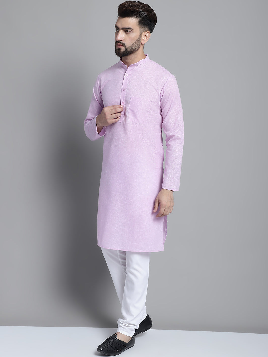 Men's Solid Pure Cotton Kurta With Pyjamas