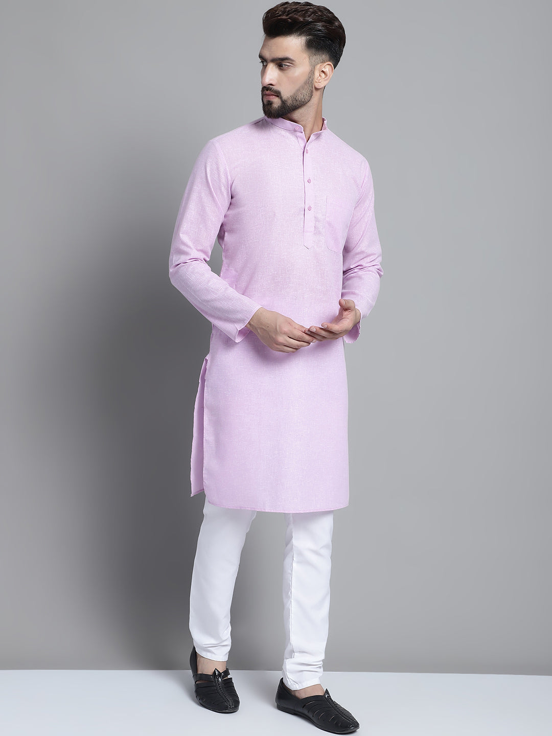 Men's Solid Pure Cotton Kurta With Pyjamas