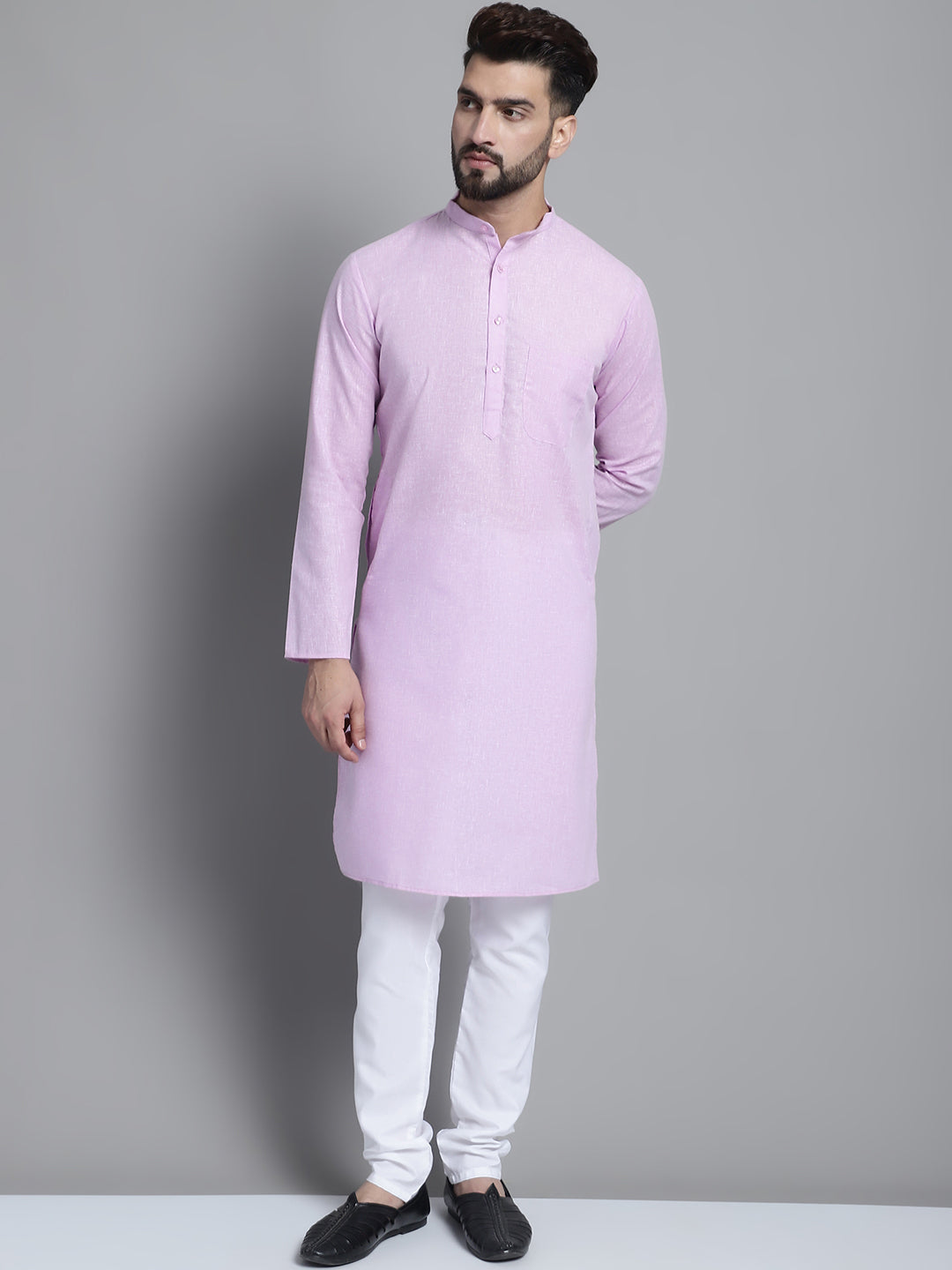 Men's Solid Pure Cotton Kurta With Pyjamas