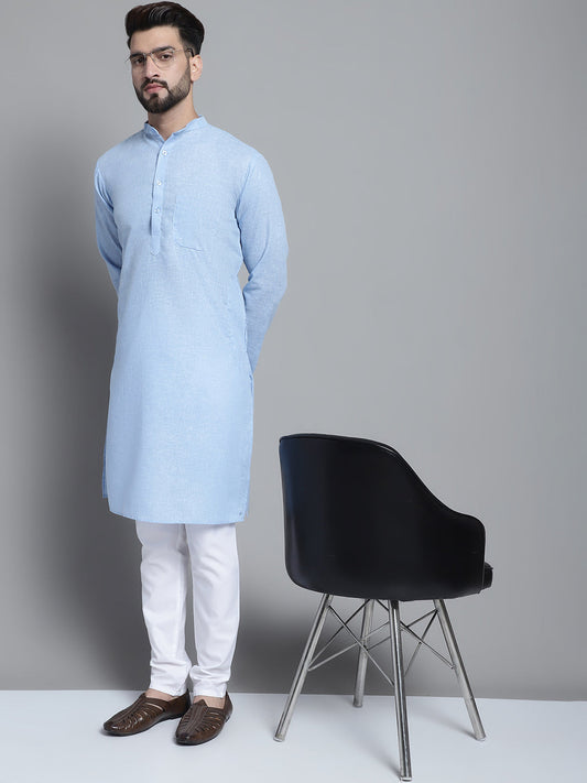 Men's Solid Pure Cotton Kurta With Pyjamas