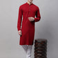 Men Navy Blue Embroidered Sequinned Kurta with Churidar