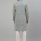 Men's Blue Embroidered Kurta with Pyjama.