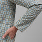 Men's Blue Embroidered Kurta with Pyjama.