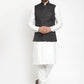 Jompers Men's Solid Kurta Pajama with Solid Waistcoat ( JOKP WC 4051Black )