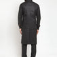 Jompers Men's Solid Kurta Pajama with Solid Waistcoat ( JOKP WC 4052Black )