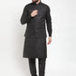 Jompers Men's Solid Kurta Pajama with Solid Waistcoat ( JOKP WC 4052Black )