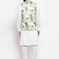 Jompers Men's Solid Cotton Kurta Pajama with Printed Waistcoat ( JOKP WC 4058 Lime-W )