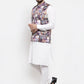 Jompers Men's Solid Cotton Kurta Pajama with Printed Waistcoat ( JOKP WC 4058 Purple-W )