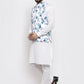 Jompers Men's Solid Cotton Kurta Pajama with Printed Waistcoat ( JOKP WC 4058 Silver-W )