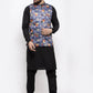 Jompers Men's Solid Cotton Kurta Pajama with Printed Waistcoat ( JOKP WC 4059 Grey-B )