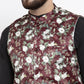 Jompers Men's Solid Cotton Kurta Pajama with Printed Waistcoat ( JOKP WC 4059 Maroon-B )