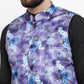 Jompers Men's Solid Cotton Kurta Pajama with Printed Waistcoat ( JOKP WC 4059 Voilet-B )