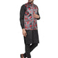 Jompers Men's Solid Cotton Kurta Pajama with Printed Waistcoat ( JOKP WC 4061 Grey-B )