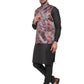 Jompers Men's Solid Cotton Kurta Pajama with Printed Waistcoat ( JOKP WC 4061 Grey-B )