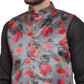 Jompers Men's Solid Cotton Kurta Pajama with Printed Waistcoat ( JOKP WC 4061 Grey-B )