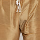 Jompers Men's Solid Dupion Kurta Pajama with Woven Jacqaurd Waistcoat ( JOKP WC 4063Golden-G )