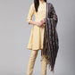 Jompers Women Beige Solid Kurta with Trousers & Dupatta (JOKS 1309 Beige)