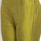 Jompers Women Green Self-Striped Kurta with Trousers ( JOKS 1310 Green )