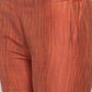 Jompers Women Orange Self-Striped Kurta with Trousers ( JOKS 1310 Orange )