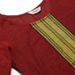 Jompers Women Maroon Yoke Design Kurta with Trousers (JOKS 1321 Maroon)