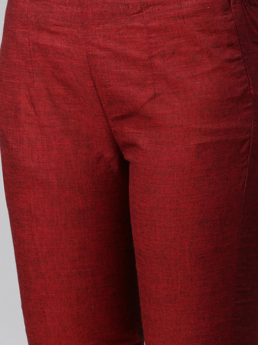 Jompers Women Maroon Yoke Design Kurta with Trousers (JOKS 1321 Maroon)
