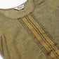 Jompers Women Mustard Yoke Design Kurta with Trousers (JOKS 1321 Mustard)