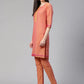 Jompers Women Pink Yoke Design Kurta with Trousers (JOKS 1321 Pink)