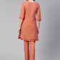 Jompers Women Pink Yoke Design Kurta with Trousers (JOKS 1321 Pink)