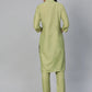Women Green Embroidered Detail Kurta with Trousers ( JOKS 1326 Green )
