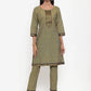 Jompers Women Mustard Solid Kurta with Trousers & Dupatta (JOKS D10B 1321 Mustard)