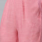 Jompers Women Pink & White Self Design Kurta with Trousers & Dupatta ( JOKS D12PW 1350 Pink )