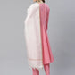 Jompers Women Pink & White Self Design Kurta with Trousers & Dupatta ( JOKS D12PW 1350 Pink )