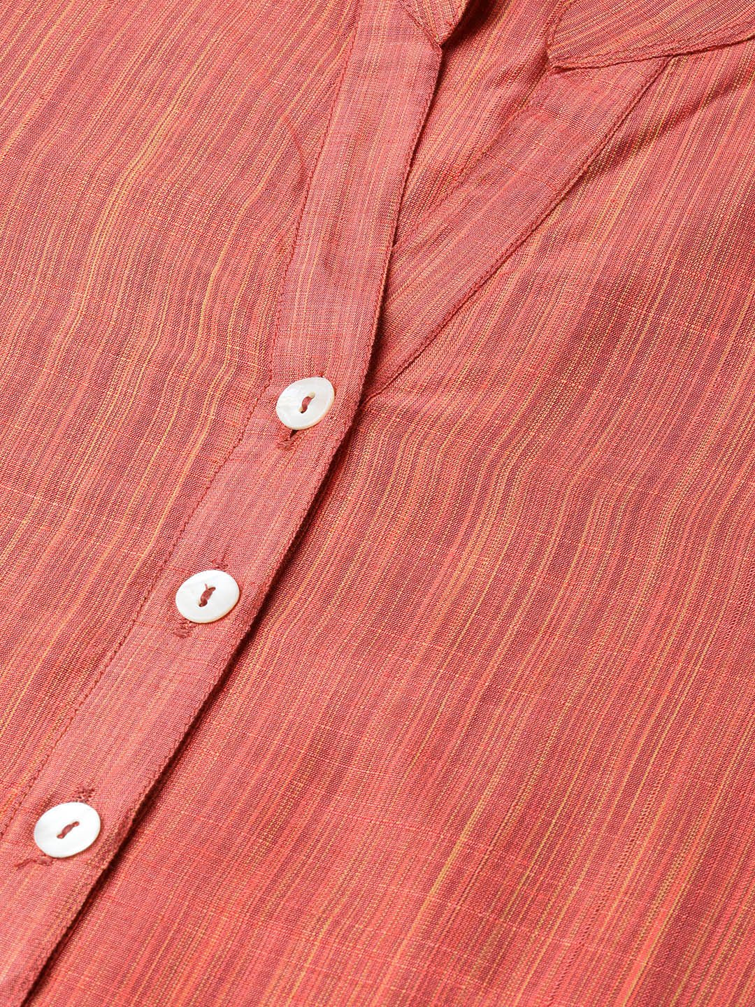 Jompers Women Rust Orange & Beige Self-Striped Kurta with Trousers & Dupatta ( JOKS D1O 1310 Orange )